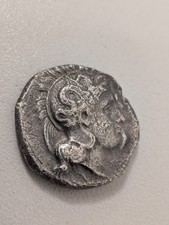 Antike griechische Silberm&uuml;nze Didrachme aus Thurium Lucania Silber M&uuml;nze