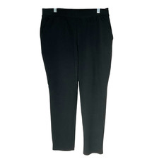 Denim  Co. Active Duo Stretch Slim Straight Pants A460405 Black Sz Petite Small