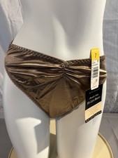 MAIDENFORM vintage NWT TAUPETONE Hi-Leg Stretch Satin Panty size 7