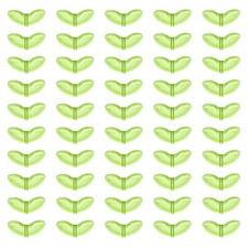 50Pcs Green Leaf Beads for Jewelry Making Lampwork Green Glass Plant Beads Bulk