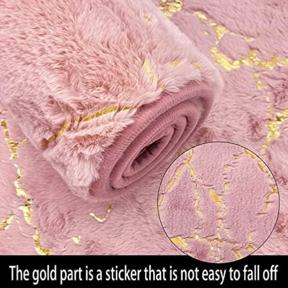 Badezimmer Matte Set Kuscheliges Gefühl Unter den Füßen Kunst Kaninchen Fell - Bild 2 von 4