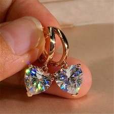 925 Silver,Rose Gold Drop Earrings for Wedding Women Luxury Cubic Zirconia Gifts