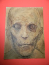 TOMENTED ALEXANDER X Horror Dark Art Zombie Alexander Todorov Signed Painting