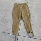 Vintage U.S. Military Army WW1 Era Brown Canvas Doughboy Pants Breeches 33W