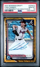2024 BOWMAN DRAFT CHROME PROSPECT AUTO GOLD WAVE CAM CAMINITI 41/50 PSA 10