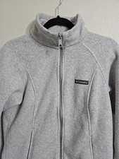 Women's Columbia Light Gray Fleece Jacket Size Medium Full Zip