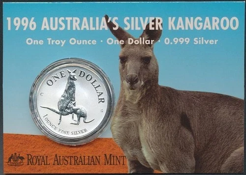 Australia: 1996 1oz .999 Silver $1 Kangaroo UNC