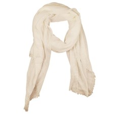 Classic Cotton Blend Crinkle Soft Lightweight Scarf Wrap Shawl Beige 