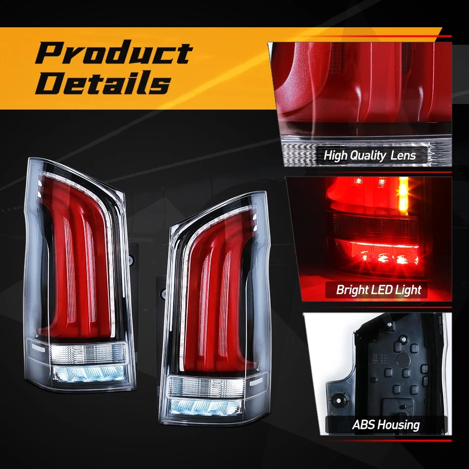 Luz trasera LED lámpara de freno para Mercedes Benz Metris Vito W447 V300 2016-2023 Foto 4 de 4