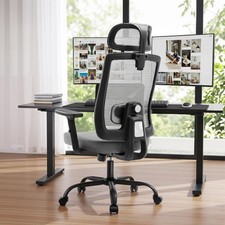 Ergonomic Office Chair, High Back Mesh Desk Chairs with Headrest  Lumbar Sup...