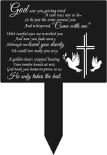 Memorial Remembrance Plaque Stake Metal Grave Marker for Cemetery Memorial Garde
