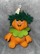 Creative Concepts 7 Inch Plush Halloween My “LIL” Pumpkin Orange Green Smiling