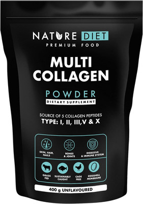 Nature Diet Multi Collagen Pulver Geschmacksneutral - Kollagen Peptide Type: I, 