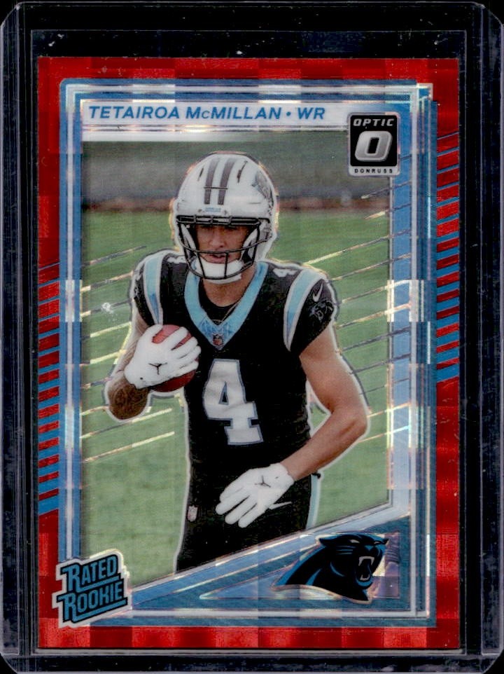 Tetairoa McMillan Panini Donruss #314 Preview Red Pandora Optic
