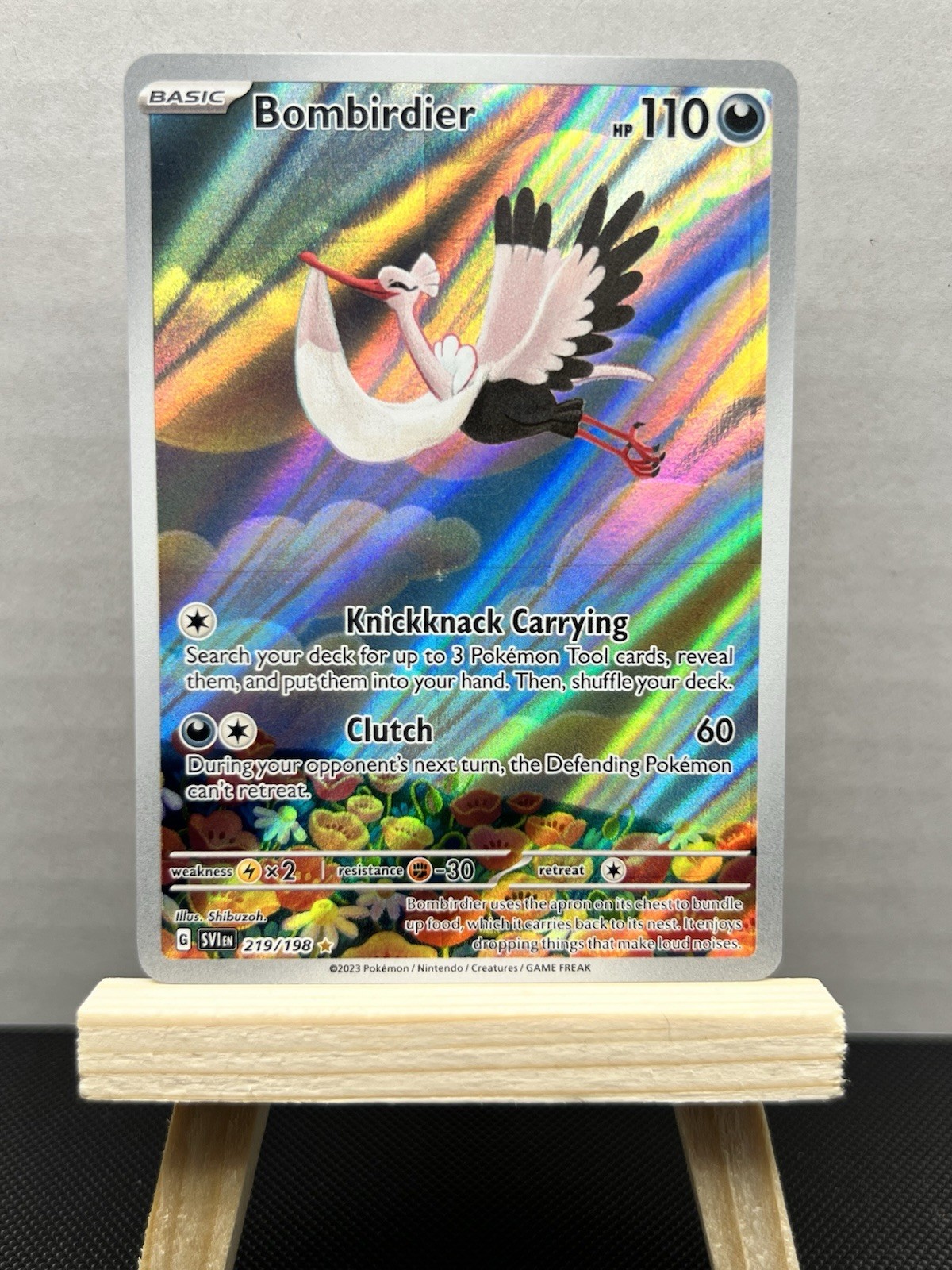 Bombirdier - 219/198 - Scarlet Violet Base Illustration Rare Pokemon TCG NM