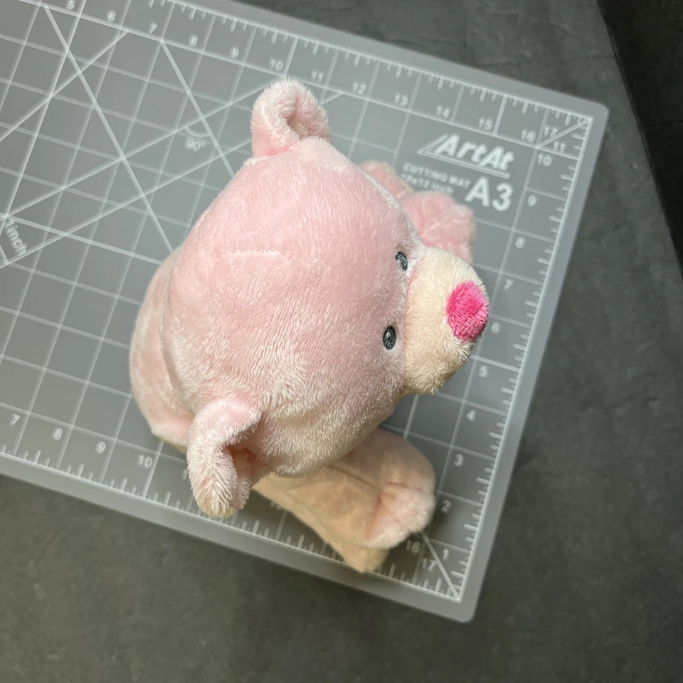 Oso de peluche TY TyLux Pluffies PInk Baby 2010 cosido ojos grises nariz rosa SIN ETIQUETA Foto 4 de 4