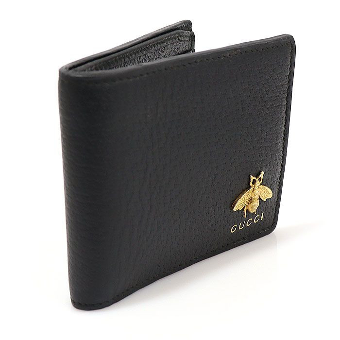 Gucci Black Leather Metal Bee Animalier Wallet 523664 Gucci Black Leather Metal Bee Animalier Wallet 523664