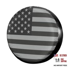 15" Leather Wheel Cover for RV Trailer - Dustproof Rubber Spare Tire Cover