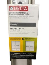 Delta Everly 20 in. Handles for Sliding Shower or Bathtub Door in Nickel