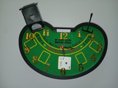 Blackjack Wall Clock Casino Game Table Theme Modified Poker Roulette Slot Cards