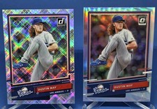 Dustin May #R-3 2020 Panini Donruss The Rookies Lot - Rapture & Optic Prizm