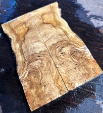 ¡SALVAJE! ¡GRAIN BURL INCREÍBLE! Empuñaduras de escalas de cuchillo a juego de madera de olivo seco K236