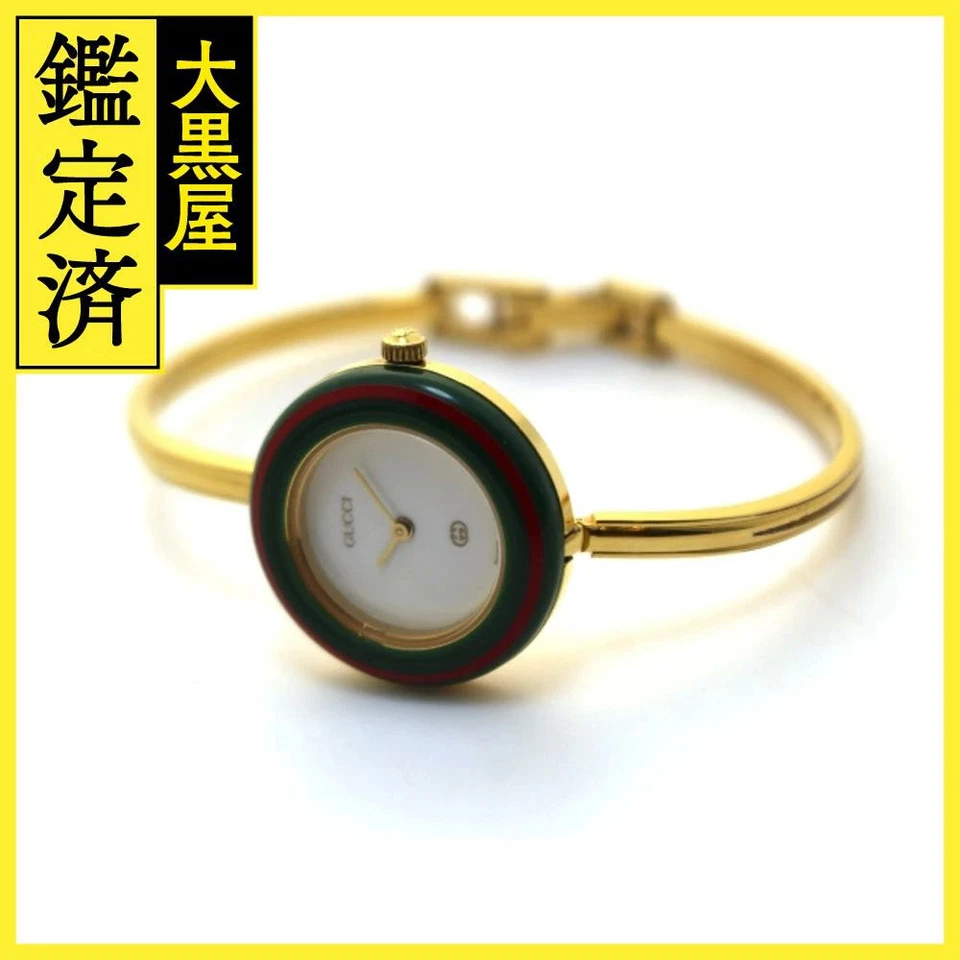 GUCCI Watch Change Bezel 1100 L White GP Quartz Ladies (2148103871306) Used - Image 3 of 4