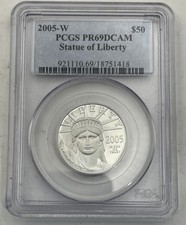 Estatua de la Libertad 2005-W $50 1/2 OZ platino graduación profesional PR69DCAM 