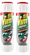 VIM Clorex Scourer ExtraWhitening Powder with Bleach 750gMultipurpose (2 Pack)