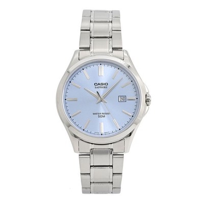 CASIO MTS-115D-2A2 MTS-115D STANDARD Quartz Analog Blue Silver