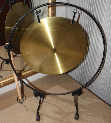Tabletop Bronze Wind Gong With Mallet 9.75 In Southing Sound Healing Vibrations