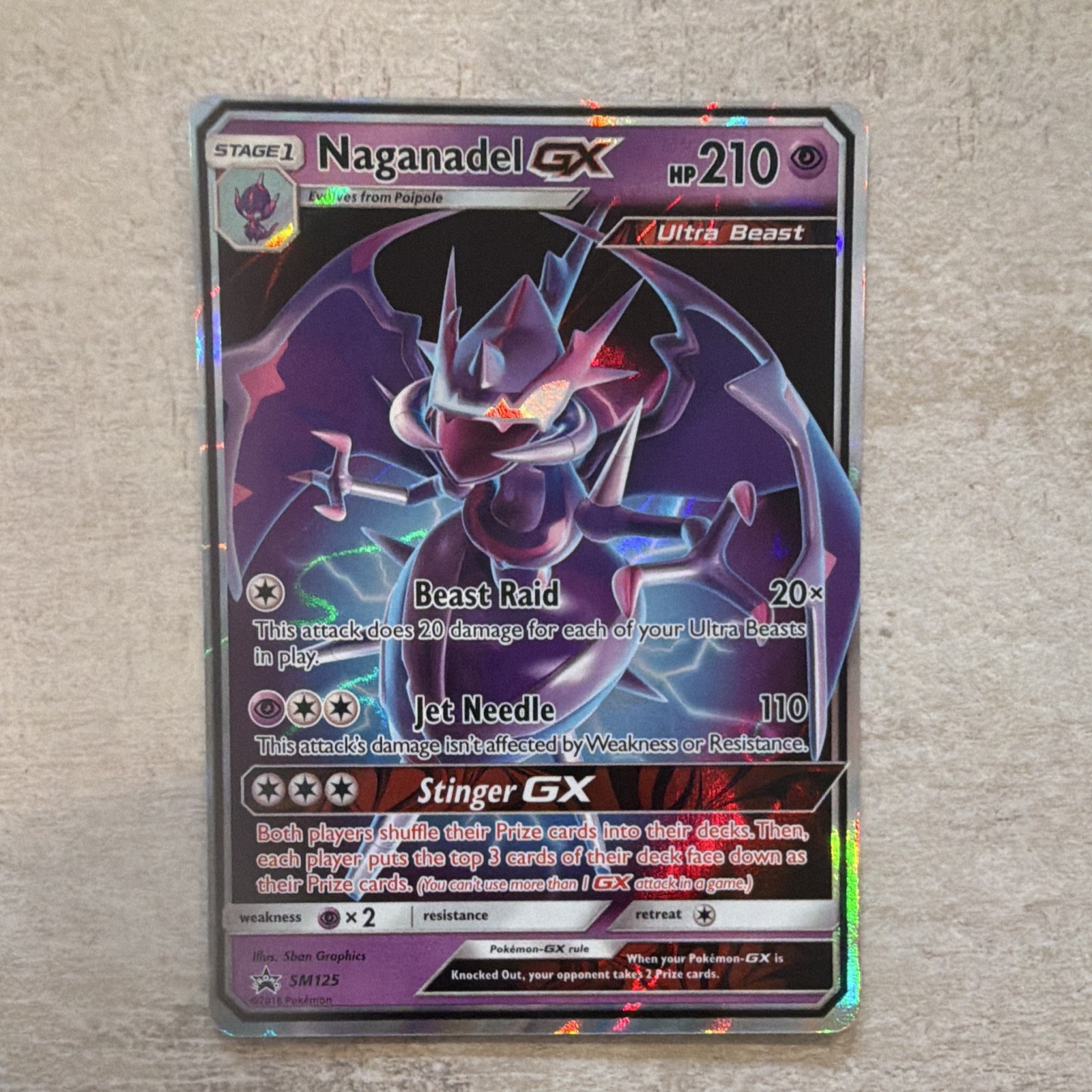 Naganadel GX  SM125 Promo Pokémon TCG 