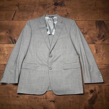 Brooks Brothers Regent Blazer 40R/W34 Grey Pinstripe Reda BrooksCool Wool Silk