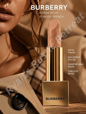 Burberry Kisses Satin Lipstick 01 Beige Trench 3.3g/ 0.11 oz, Full Size