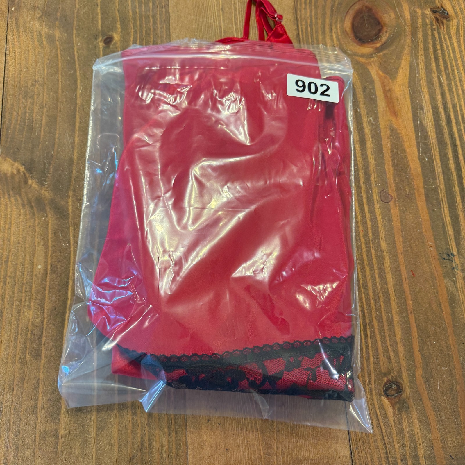 Victoria’s Secret VTG Gold Label Red Satin Lace Midi Lingerie Slip Dress Large