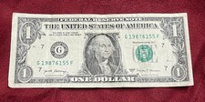 1$ Dollar Bill Birthday Anniversary Note June 15, 1987 SN 1987**6**15**5