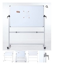 Soporte de pizarra blanca magnético móvil doble cara pizarra blanca oficina escuela 110x75