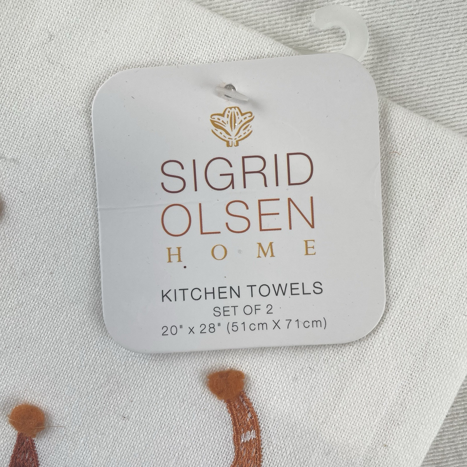 NWT Sigrid Olsen Home Kitchen Tea Towels 100% Cotton 20" X 28" Set of 2 Ghomes