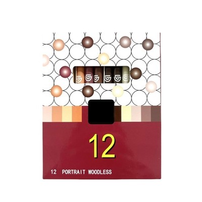 12 Color Watercolor Pencils Oil Based Woodless Colored Pencils for Coloring