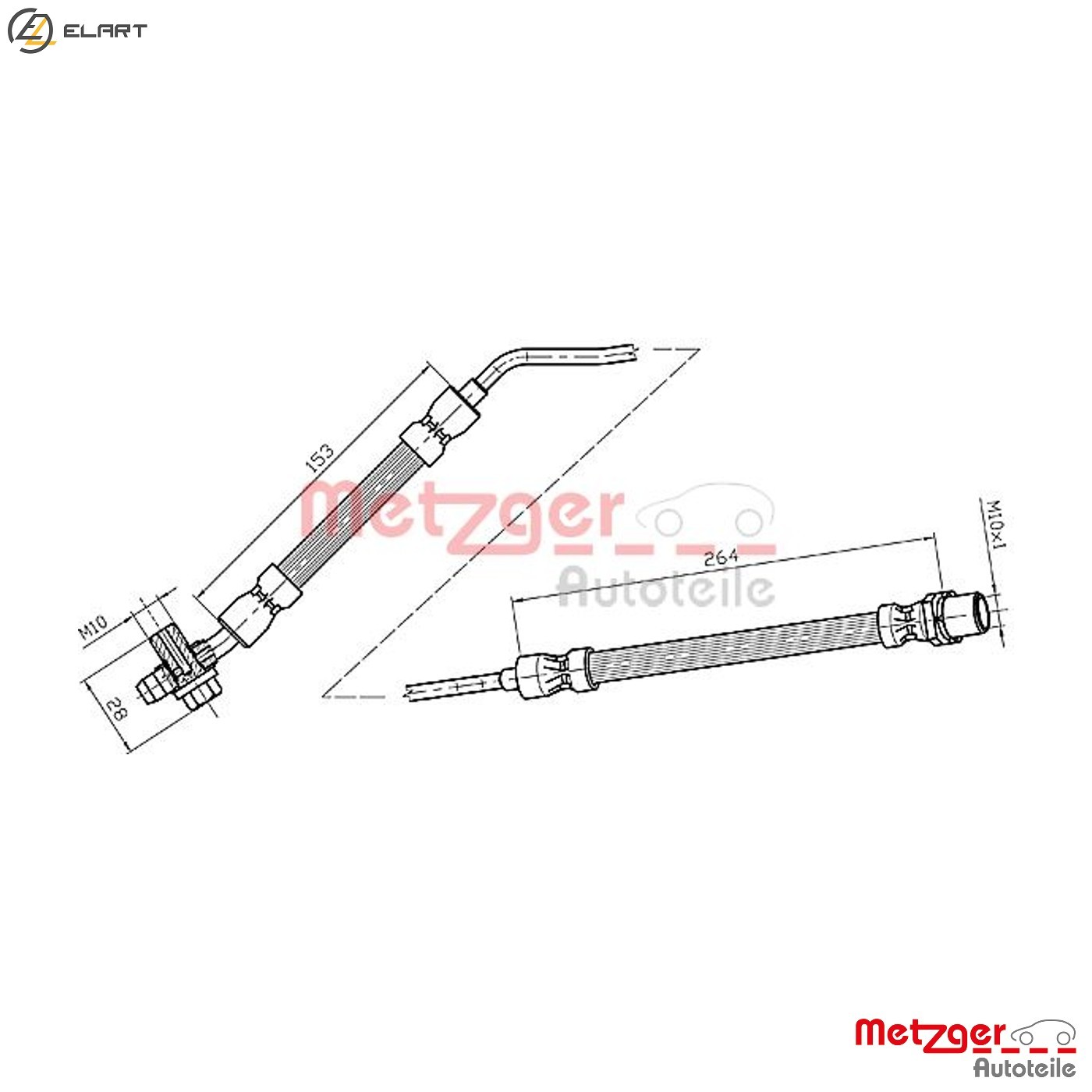 BRAKE HOSE 4116216 FOR BMW X5/SAV/E53 M57D30 M54B30 3.0L M57D30 2.9L 6cyl 4.6L