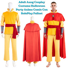Aang Cosplay Costume Avatar Top Pants Cloak Halloween Carnival party Comic Con