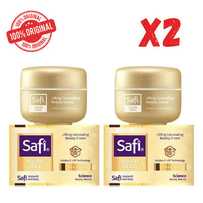 2x Safi Rania Gold Beauty Cream 16g Youth Gold Lifting Concealing Anti Aging ORI