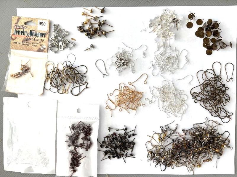 Jewelry Making Findings- Assorted Earring DIY Findings over 100s of pcs