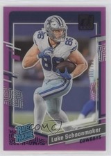 2023 Panini Clearly Donruss Rated Rookie Purple /199 Luke Schoonmaker #73 1f9t