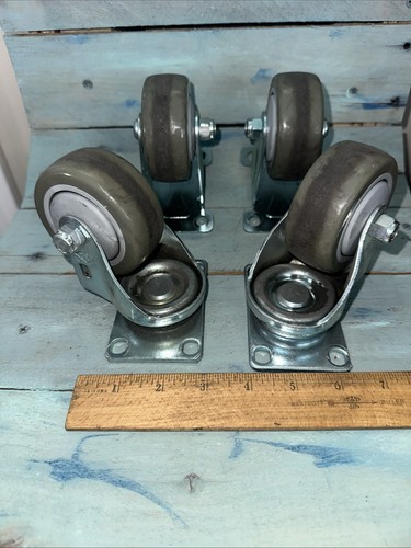 Superior Caster Wheels Industrial 3 inch. 2 Swivel, 2 Fixed Used High Quality!