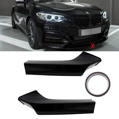 Flaps Front Spoiler SET Sport-Performance Schwarz Glanz für BMW F22 F23 M Paket