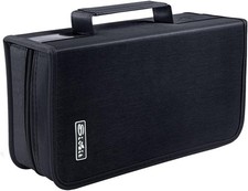 DVD Case Holder, CD/DVD Wallet Binder Holder 160 Capacity CD Black