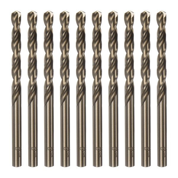 10Stk Cobalt Jobber Bohrer 5,3Mm M35 High-Speed-Stahl Hss Spiralbohrer Werkzeug-image