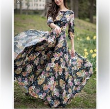 Anthropologie Yumi Kim Size XS Woodstock Garden Grown Full Length Maxi Dress