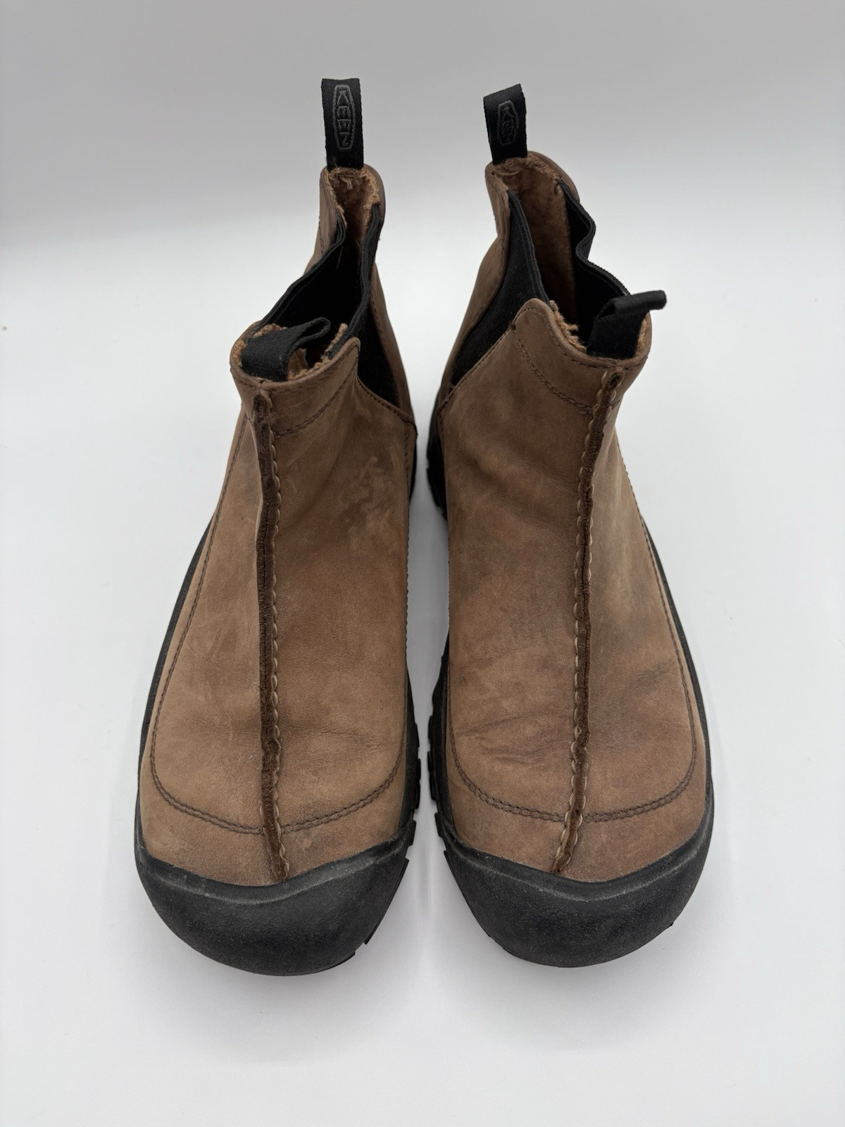 Stivaletti Chelsea Keen Salem da donna in pelle nabuk marrone misura 10 5